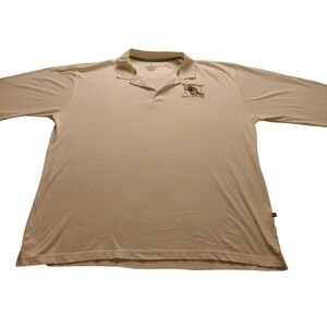 Queensboro Hybrid Men's 2XL White Polo Muskellunge Club of WI Cotton Blend NWOT